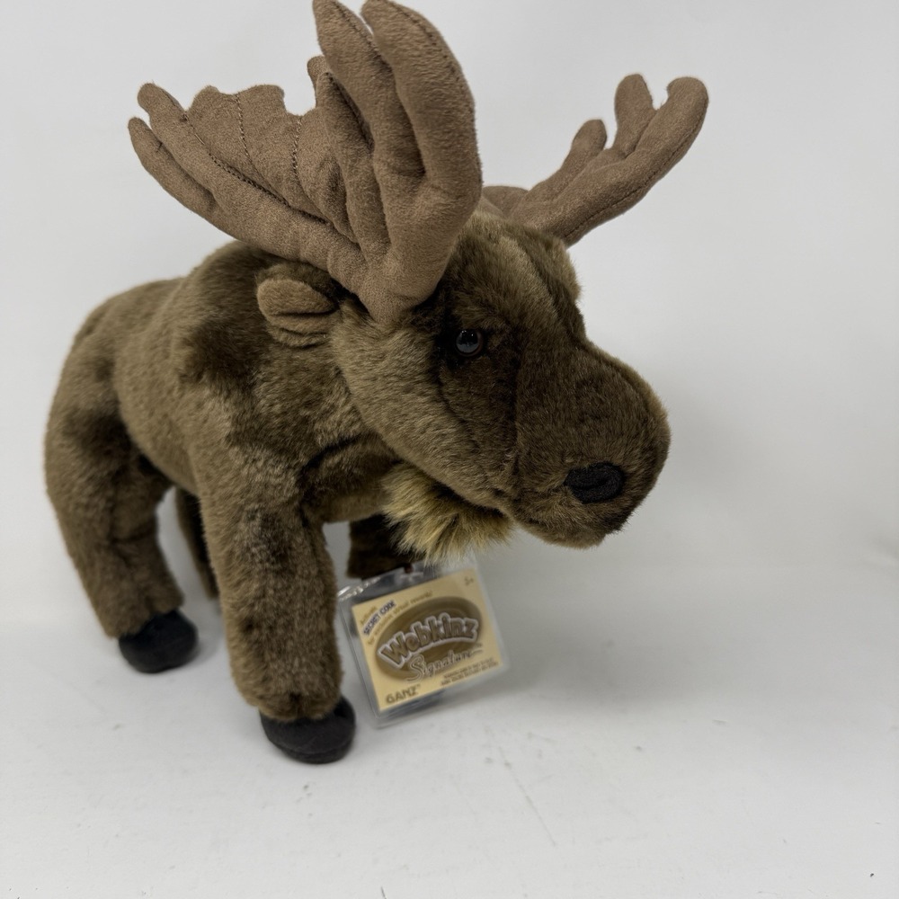 New Webkinz Signature Moose WKS1037 - Unused Tag Code Plush Animal